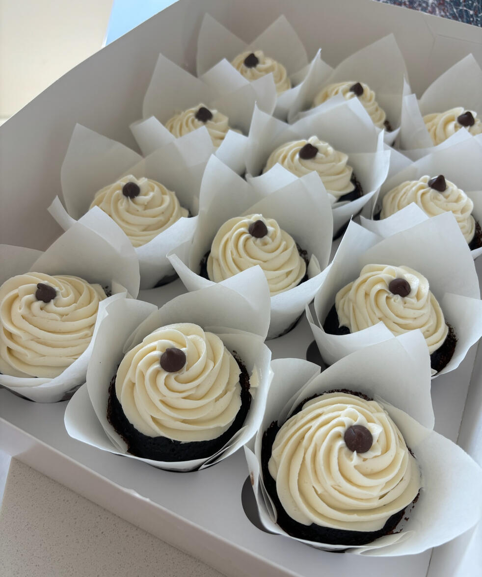 Red Velvet cupcake with cream cheese frosting